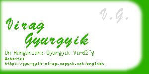 virag gyurgyik business card